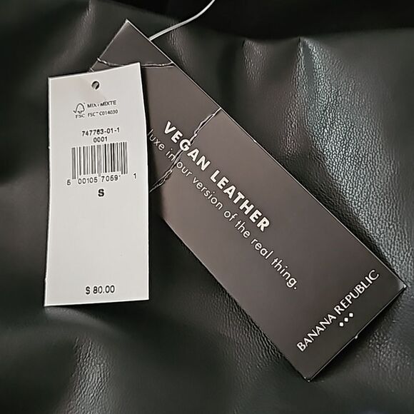 Banana Republic Factory Vegan Leather Legging, Black, Size Small, NWT - Picture 6 of 10